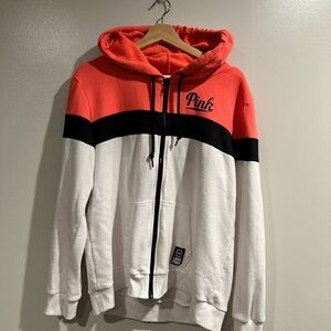 PINK Victoria's Secret Red and White Hoodie